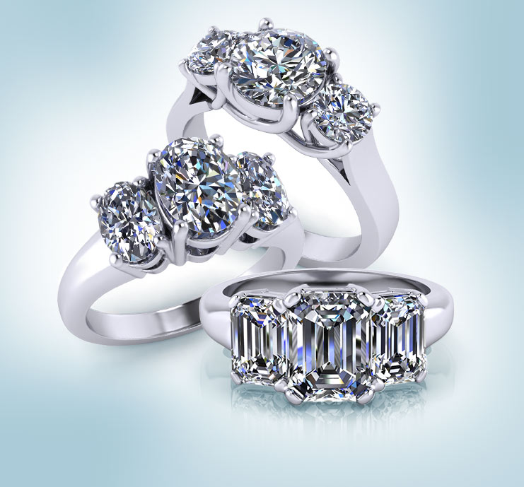 Three Stone Engagement Rings