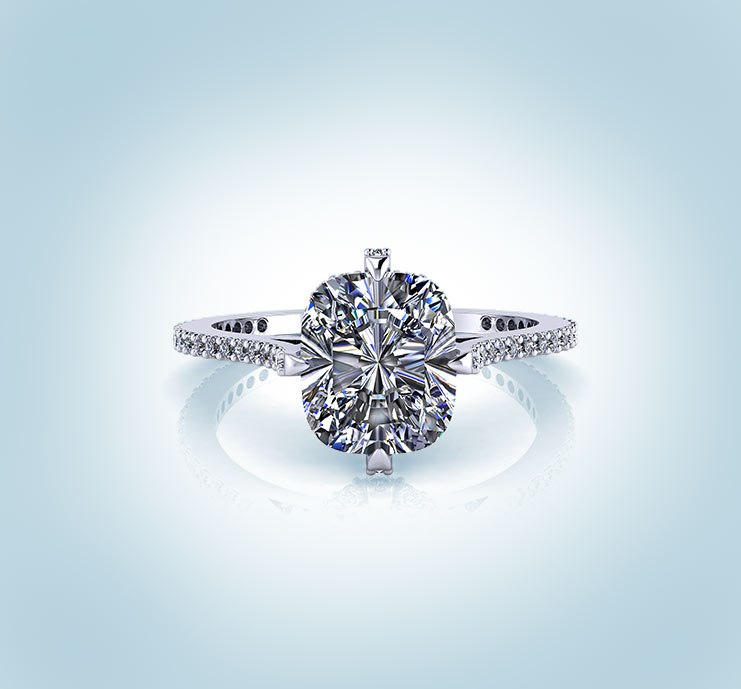Cushion cut Engagement Rings